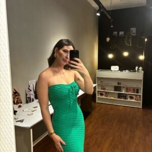Vestido - Tricô Modal - Verde Tamanho Unico
